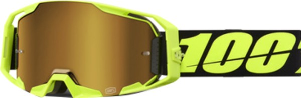 100% Armatic Goggle Neon Yellow - Mirror True Gold Lens