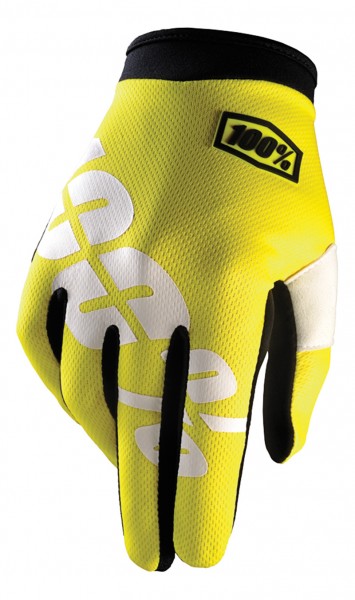 100% Glove I-Track Neon-Gelb