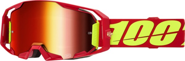 100% Armatic Goggle Red - Mirror Red Lens