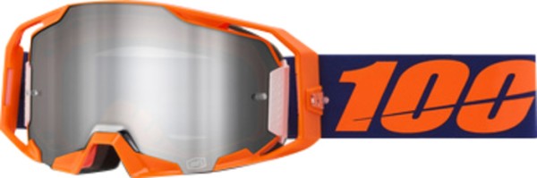 100% Armatic Goggle Neon Orange - Mirror Silver Flash Lens